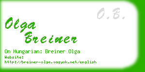 olga breiner business card